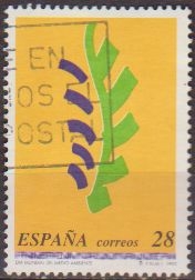 z vendido España 1993 3263 Sello º Dia Mundial del Medio Ambiente Logotipo Timbre Espagne Spain Spagna